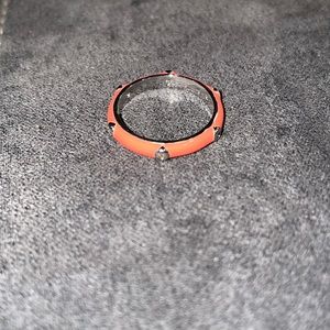 Colorful Enamel Stackable Ring with crystals 🧡